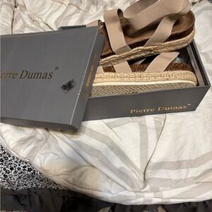 Pierre Dumas Nude Platform Sandals